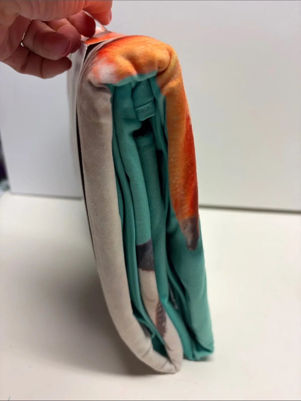 Exotic Pets Teal & Orange Penguin Pet Blanket